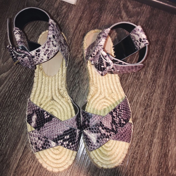Marc Fischer Snakeskin Espadrille Sandals